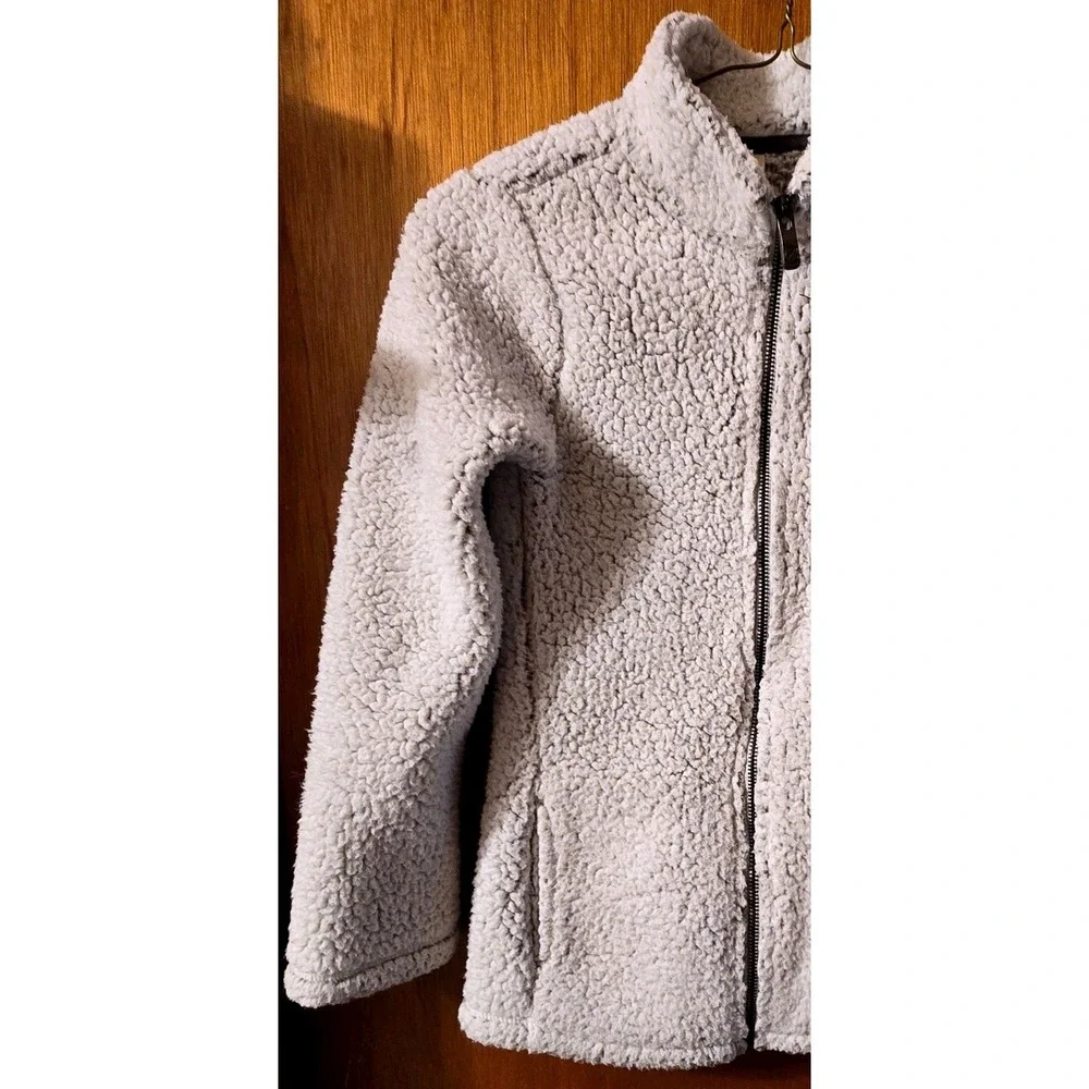Buffalo Sabres NHL Girls Cream/Off‎ White Sherpa Fleece Full Zip Jacket Kids S
